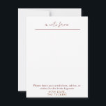 Carte Conseil Our Wedding Time Capsule<br><div class="desc">Your guests will be instructed to write you a note for the anniversary that matches their table number. For example,  table 8 will write you a note that you will wait to open until your 8th wedding anniversary</div>