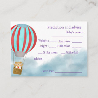 Carte Conseil Over the Clouds You Come to Me Baby Shower
