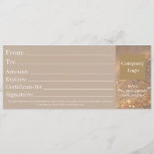 Carte Conseil Pack DISCOUNT - Elegant Luxury Gift Certificate (Dos)