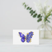 Carte Conseil Papillon Saphir Fleur (Debout devant)