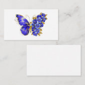 Carte Conseil Papillon Saphir Fleur (Devant / Derrière)