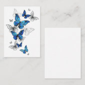 Carte Conseil Papillons volants bleus Morpho (Devant / Derrière)
