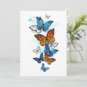 Carte Conseil Papillons volants Morpho et Monarch (Debout devant)