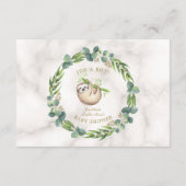Carte Conseil Parents de Baby shower d'Eucalyptus mignons (Dos)