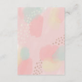 Carte Conseil Pastel Art Moderne Mariage Conseils pour les coupl (Dos)