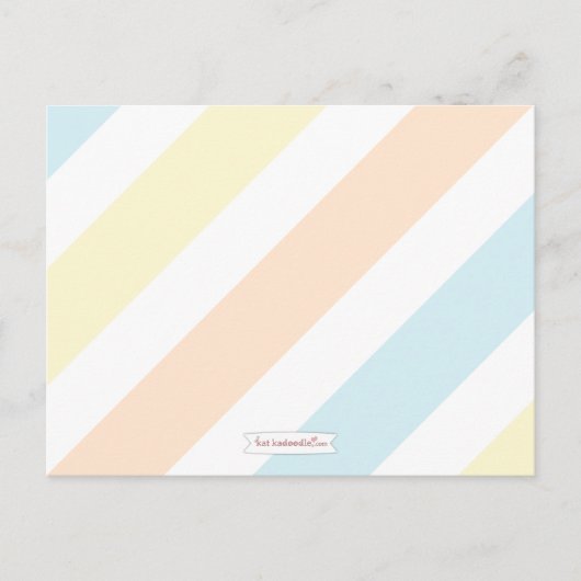 Carte Conseil Pastel Stripe Baby shower Conseils pour maman (Devant)