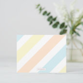 Carte Conseil Pastel Stripe Baby shower Conseils pour maman (Debout devant)