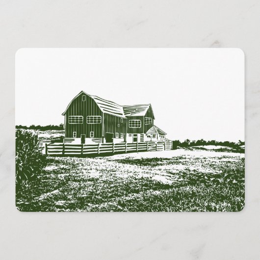 Carte Conseil Paysage rural maison de ferme de style coupe (Devant)