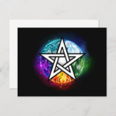 Carte Conseil pentagramme du Wiccan (Devant / Derrière)