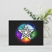 Carte Conseil pentagramme du Wiccan (Debout devant)