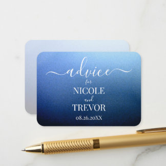 Carte Conseil Personnaliser : Conseils de mariage ombrés texturé