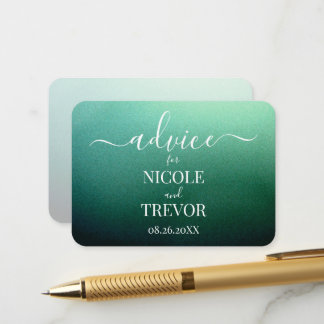 Carte Conseil Personnaliser : Conseils de mariage ombrés texturé