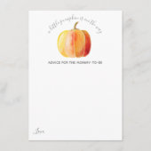 Carte Conseil Petit Baby shower Citrouille (Devant)