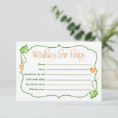 Carte Conseil Petite douche Citrouille Wis for Baby Activity (Debout devant)