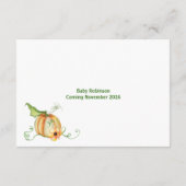 Carte Conseil Petite douche Citrouille Wis for Baby Activity (Dos)