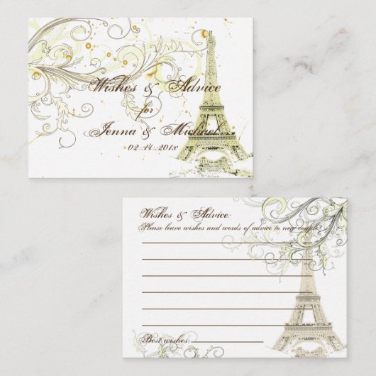 Carte Conseil PixDezines la tour eiffel/paris/do-it-yourself arr (Devant / Derrière)