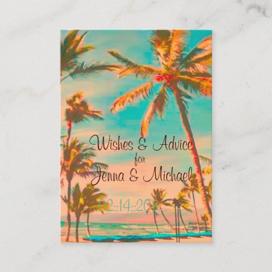 Carte Conseil Plage hawaïenne vintage de PixDezines/turquoise