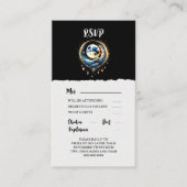 Carte Conseil Pleine lune étoile céleste nuit élégante rsvp (Devant)