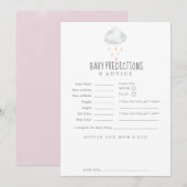 Carte Conseil Pluie Cloud Girl Baby Predictions & Conseils Card (Devant / Derrière)