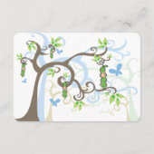 Carte Conseil Pois Dans Un Jardin Pod Garçon Baby shower Jeu Mam (Dos)