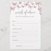 Carte conseil pour bébé mignonne violet et rose pa (Devant)