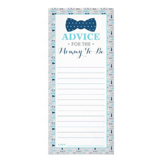 Carte conseil pour maman-to-be, Cravate Bow (Devant)