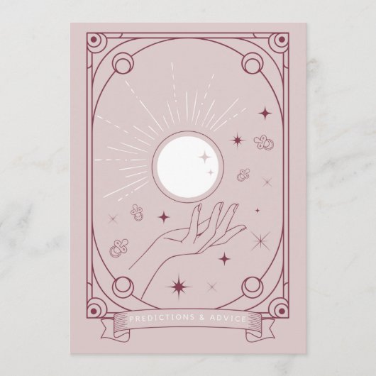 Carte Conseil Prédictions et conseils de Tarot rose (Devant)