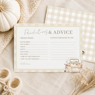 Carte Conseil Prédictions et conseils pour une baby shower pour