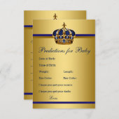 Carte Conseil Prince Prédictions pour les conseils de bébé pour  (Devant / Derrière)