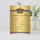 Carte Conseil Prince Prédictions pour les conseils de bébé pour  (Debout devant)