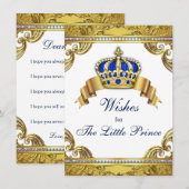 Carte Conseil Prince Wives for Baby Boy Baby shower (Devant / Derrière)
