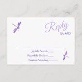 Carte Conseil Purple RSVP Enclosure Cards (Devant)