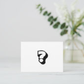 Carte Conseil question, date invitation, audace moderne noir bla (Debout devant)