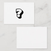 Carte Conseil question, date invitation, audace moderne noir bla (Devant / Derrière)