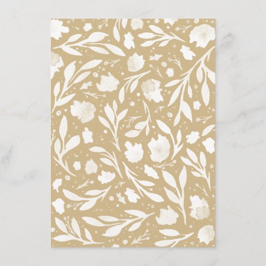 Carte Conseil Remplissez le jour de mariage floral de l'aquarell (Dos)