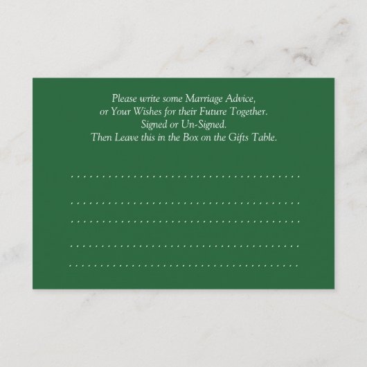 Carte Conseil Request for Marriage Hints -  (Dos)