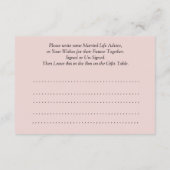 Carte Conseil Request for Marriaged Life Hints & Advice  (Dos)