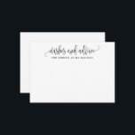Carte Conseil Résiliation minimaliste de calligraphie<br><div class="desc">Utilisez cette carte de voeux moderne à votre fête pour que les invités laissent une note personnelle à l'invité d'honneur. Ajoutez vos informations sur le formulaire modèle. Le menu d'édition avancée vous permet de modifier les couleurs et les polices.</div>