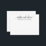 Carte Conseil Résiliation minimaliste de calligraphie<br><div class="desc">Utilisez cette carte de voeux moderne à votre fête pour que les invités laissent une note personnelle à l'invité d'honneur. Ajoutez vos informations sur le formulaire modèle. Le menu d'édition avancée vous permet de modifier les couleurs et les polices.</div>