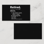 Carte Conseil retraite. définition drôle retraite (Devant / Derrière)