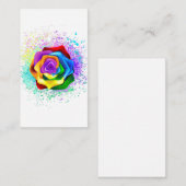 Carte Conseil Rose arc-en-ciel coloré (Devant / Derrière)