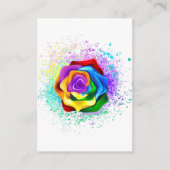 Carte Conseil Rose arc-en-ciel coloré (Devant)