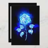 Carte Conseil Rose bleu brûlant (Devant / Derrière)