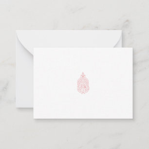 Carte Conseil Rose Brumeuse, Acajou Éclatant, Dessin Décoratif