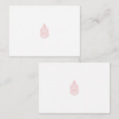 Carte Conseil Rose brumeux, acajou éclatant, motif décoratif (Devant / Derrière)