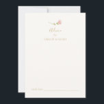 Carte conseil Rose floral chic et Mariage ivoire<br><div class="desc">Elégant, frais et moderne. Cette belle et élégante carte de conseil mariage, présente un joli rose dessiné à la main et un ensemble de polices contemporaines dans un faux or doux. La carte possède un bel arrière - plan en ivoire clair, à l'avant comme à l'arrière. Des variantes de ce...</div>