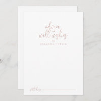 Rose Gold Fancy Script Mariage bien souhaits