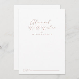 Carte Conseil Rose Gold Idyllic Design Mariage Wings
