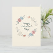Carte Conseil Rose romantique (Debout devant)