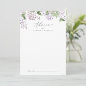 Carte Conseil Rustic Lilac Mariage (Debout devant)